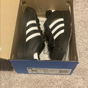 Adidas Kids Superstar Black and White Shoes